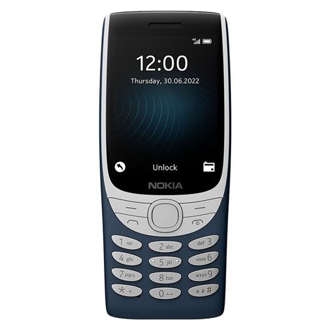 Nokia | 8210 | Blue | 2.8 "" | TFT LCD | Unisoc | T107 | Internal RAM 0.048 GB | 0.128 GB | microSDHC | Dual SIM | Nano-SIM | 4G - 2
